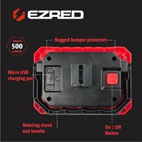 Ezred - 500 Lumen Extreme Magnet Work Light W/Logo Cob (Xlm500-Rd)