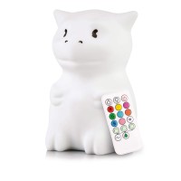 Soothe your children and lull them to sleep with an adorable LumiPet Each friendly bedside nightlight has the option of shining with nine different soft colors including red light for optimum sleep The included remote control lets you or your child choose