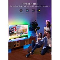 Govee Tv Led Backlight With App Control, Music Sync, Scene Modes, 6.56Ft With Rgbic Color Changing For 30-50 Inch Tvs, Usb Powered