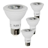 Sleeklighting Par 20, Led 7 Watt Dimmable Wide Flood Light Bulb(40), Cool White (4000K), 500 Lumens, E26 Medium Base, 50 Watt Equivalent, Ul Approved, Energy Star (Pack Of 4)