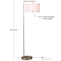 Brightech Montage Modern Floor Lamp Led Floor Lamp For Living Rooms Offices Tall Standing Lamp For Bedroom Reading Corner