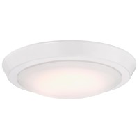 Westinghouse Lighting 6107400 11Inch Led Indoor Flush Mount Ceiling Fixture White Finish With Frosted Acrylic Shade