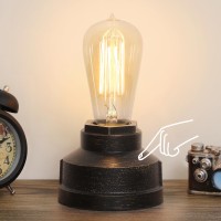 Boncoo Touch Control Table Lamp Vintage Desk Lamp Small Industrial Touch Light Bedside Dimmable Nightstand Lamp Steampunk Accent