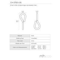 Rch Hardware Chs5016Pb3 14 Gauge Decorative Solid Steel Single Jack Fixture Chain 3 Foot Increments Polished Brass Fin