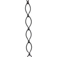 Rch Hardware Ch04Obb3 Decorative Oil Bronzed Black Solid Brass Chain For Hanging Lighting Sleek Ovals And Unwelded Links