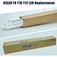 Jesled 4Ft T8 Led Type B Tube Light Bulbs, 24W 5000K Daylight White, 3000Lm, 4 Foot T12 Led Replacement For Flourescent Tubes, Ballast Bypass, Dual-End Power, Clear, Warehouse Shop Lights (12-Pack)