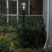 The Gama Sonic Baytown II Bulb Post light and Lamp Post with Inground Anchor Auger GS105BSG now features Gama Sonics brand new utility patented technology the warm white GS Solar LED light bulb This new technology has longlasting efficient LEDs lasting 10