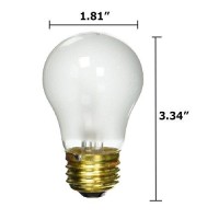 Sterl Lighting - 60 Watt A15 Appliance Refrigerator Light Bulb - Medium E26 Standard Household Base 120V Decorative Incandescent 3.34 Inch 530Lm 2700K Warm White Frost - 6 Pack