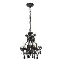 Kato Collection Pendant D12.6 H16.3 Lt:4 Polished Black Finish