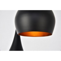 Nora Collection Pendant D14.5In H11.5In Lt:3 Black Finish