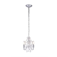 Karter Collection Pendant D9.5 H12.2 Lt:3 Chrome Finish