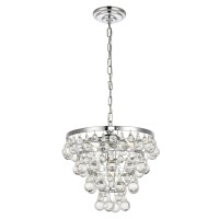 Kora Collection Pendant D13 H10.9 Lt:3 Chrome Finish