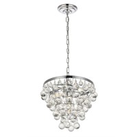 Kora Collection Pendant D13 H10.9 Lt:3 Chrome Finish