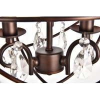 Wallace Collection Pendant D11.8 H13.8 Lt:3 Dark Copper Brown Finish