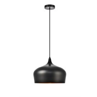 Nora Collection Pendant D11.5In H9In Lt:1 Black Finish