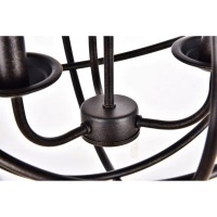 Octavia Collection Pendant D14 H15 Lt:3 Dark Brown Finish