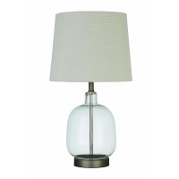 Transitional Clear Table Lamp