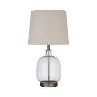 Transitional Clear Table Lamp