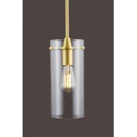 Satin Brass Pendant Lights Kitchen Island Large Clear Glass Pendant Light Fixture