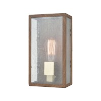 Mckenzie 1 Outdoor Sconce Dark Wood Print/Brushed Brass