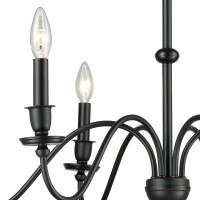 Collins 6 Chandelier Matte Black