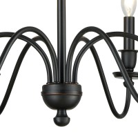 Collins 6 Chandelier Matte Black