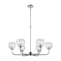 Emory 6 Chandelier Polished Chrome