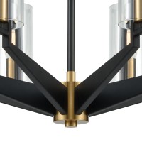 Blakeslee 8 Chandelier Matte Black/Satin Brass