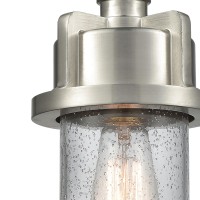 Briggs 1 Pendant Weathered Zinc/Satin Nickel