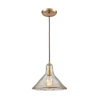 This pendant from the Handformed glass collection features a rippling silhouette of thick champagneplated handformed glass with Satin Brass hardwareWARNING This product can expose you to chemicals including lead and lead compounds which is known to the St