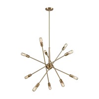 Delphine 10 Chandelier Satin Brass