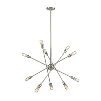 Delphine 10 Chandelier Satin Nickel