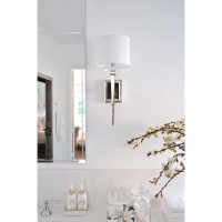 Crystorama Clifton 1 Light Polished Nickel Sconce