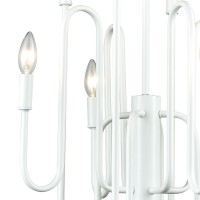 Decatur 8 Chandelier Matte White