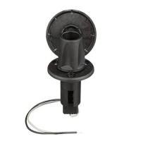 Attwood 910R2Psb-7 Lightarmor� 910R Series Round Plug-In Light Base - For All-Around Pole Light, 2-Pin, Black Stainless Cover