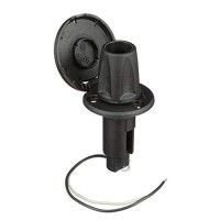 Attwood 910R2Psb-7 Lightarmor� 910R Series Round Plug-In Light Base - For All-Around Pole Light, 2-Pin, Black Stainless Cover