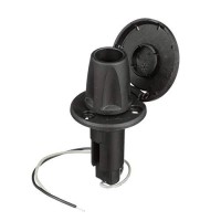 Attwood 910R2Psb-7 Lightarmor� 910R Series Round Plug-In Light Base - For All-Around Pole Light, 2-Pin, Black Stainless Cover