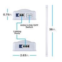 Enbrighten Premium Linkable Under Cabinet Fixture, 36In, Led, Linkable, 1220 Lumens, 3000K Warm White, 38847-T1