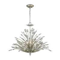 Mullica 6 Chandelier Aged Silver