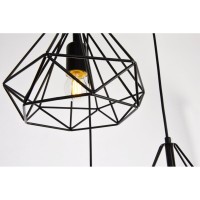 Jago Collection Pendant D18.1 H24.3 Lt:3 Black Finish