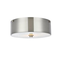 Hazen 2 Light 12 Inch Burnished Nickel Flush Mount