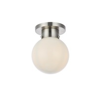 Gael 1 Light 8 Inch Burnished Nickel Flush Mount