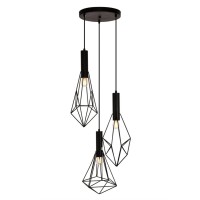 Jago Collection Pendant D16.0 H30.4 Lt:3 Black Finish