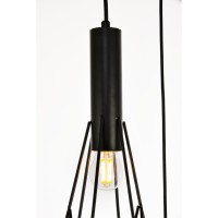 Jago Collection Pendant D16.0 H30.4 Lt:3 Black Finish