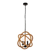 Gerrit Collection Pendant D15.7 H16.7 Lt:3 Black And Brown Finish