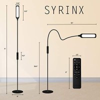 Syrinx Floor Lamp, Floor Led Lampled Light Lampremote Control & Touchadjustable Flexible Gooseneck (White)