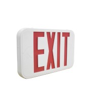 Lit-Path Led Emergency Exit Sign With Double Face And Back Up Batteries- Us Standard Red Letter Exit Lighting, Ul 924 And Cec Qualified, 120-277 Voltage, 1-Pack