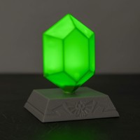 Light up your room with an iconic symbol from the hugely popular Legend of Zelda The Legend of Zelda Green Rupee 3D Light takes its distinctive 3D design from the green colored rupees found throughout the Legend of Zelda series of games Measuring approxim