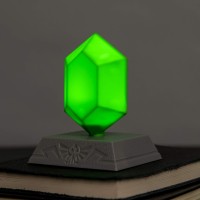 Light up your room with an iconic symbol from the hugely popular Legend of Zelda The Legend of Zelda Green Rupee 3D Light takes its distinctive 3D design from the green colored rupees found throughout the Legend of Zelda series of games Measuring approxim