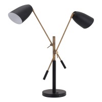 Tanner Table Lamp Black And Brass